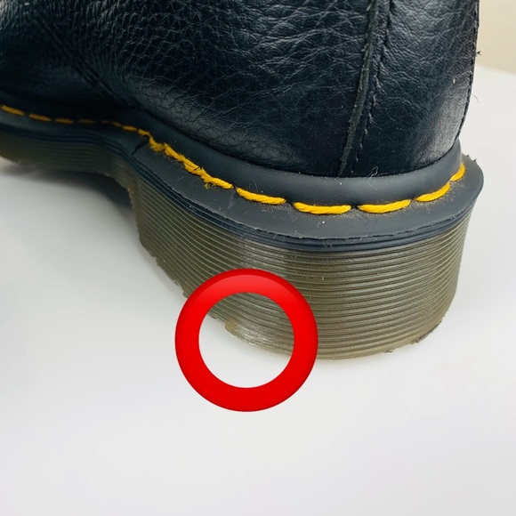 Doc Martens Aimilita Women’s Leather Combat Boot With Plaid Fold Down Size 8 - Picture 8 of 8